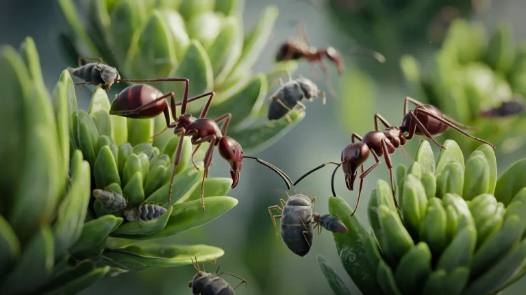 Mrówki na roślinach i mszyce : co naprawdę robią, gdy myślisz, że tylko pomagają w ogrodzie