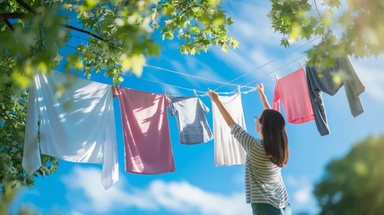 Wieszanie prania na zewnątrz : gest, który wielu robi, a potem dziwi się, co dzieje się z ubraniami