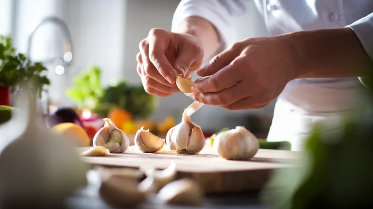 On s’obstine tous à jeter la peau d’ail à la poubelle, alors que ce geste des cuisiniers en tire de quoi relever tous les plats de la semaine – Minutes Maison
